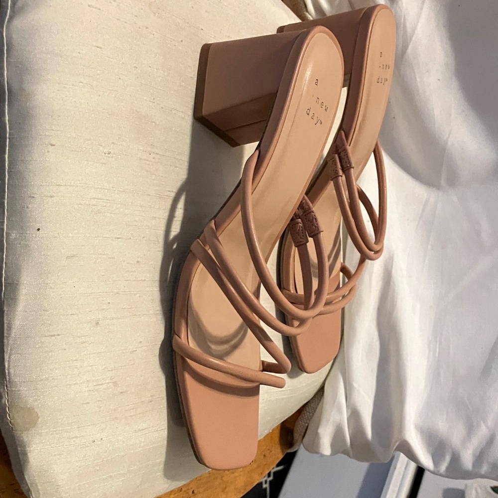 A New Day. Sz 8 , taupe -tan slip ons with sturdy 2.5” heel. Great color n goes - Picture 7 of 12